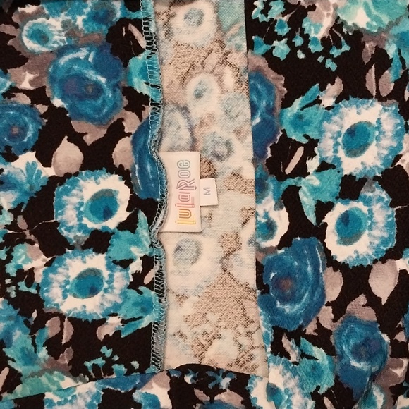 LulaRoe short pencil skirt blue black gray and white size M - Picture 2 of 3